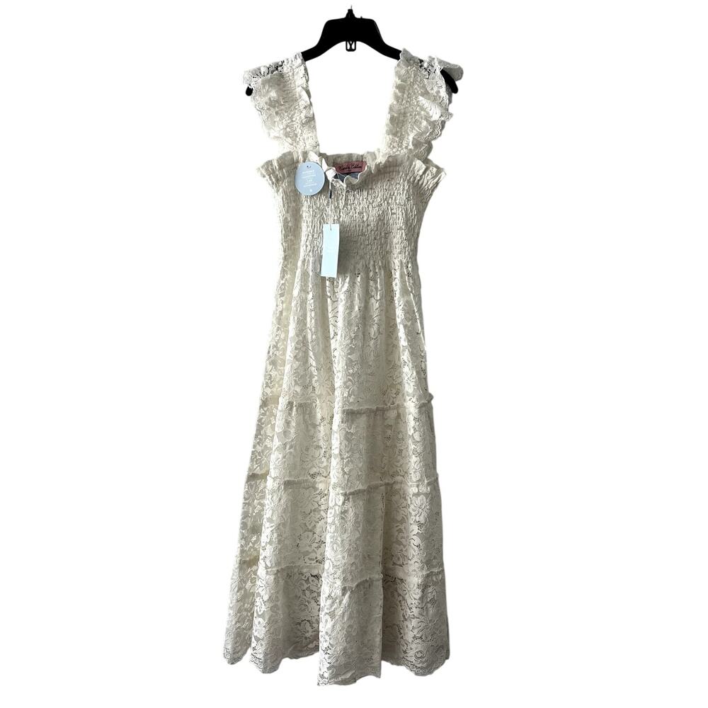 Hill House The Collector's Edition Ellie Nap Midi Dress White Lace Size M New - Picture 3 of 10
